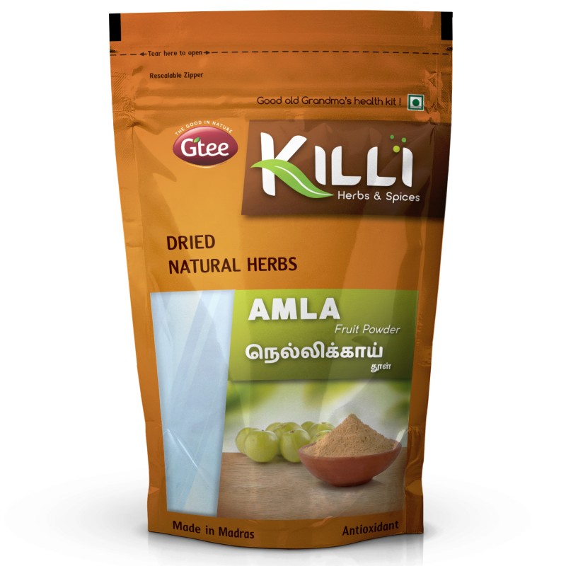 Killi Herbs & Spices Amla Fruit Powder (Amalaki Fruit, Gooseberry Powder), 100g (Boosts Immunity)